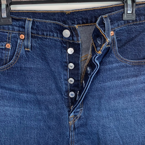 Levi’s 501 Women’s High Rise Button Fly Cutoff Denim Jean Shorts Size 34 - Picture 8 of 11